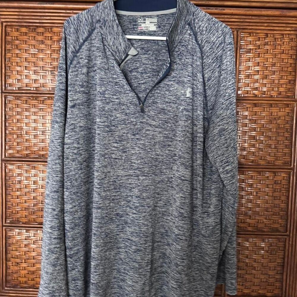 Under-armour Men's Blue and Grey Sweatshirt